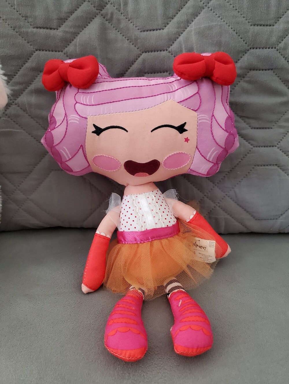 2012 Lalaloopsy soft plush doll. Peanut Big Sew Silly . Tested, works